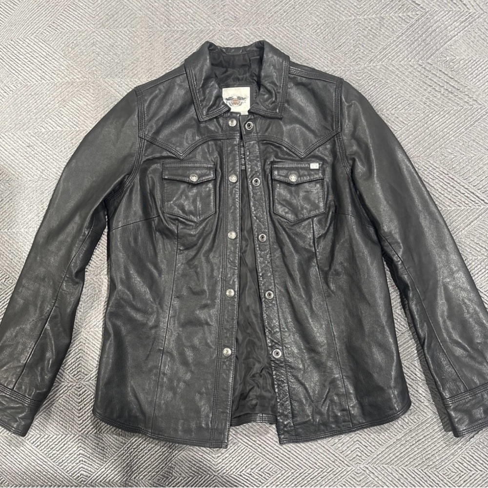 Harley-Davidson Black Leather Jacket Classic Design